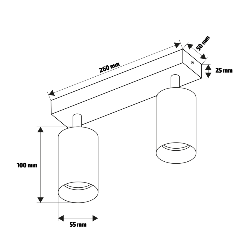 Brilagi - LED RGBW dimbare spot SELE 2xGU10/6W/230V 3000K antraciet + afstandsbediening