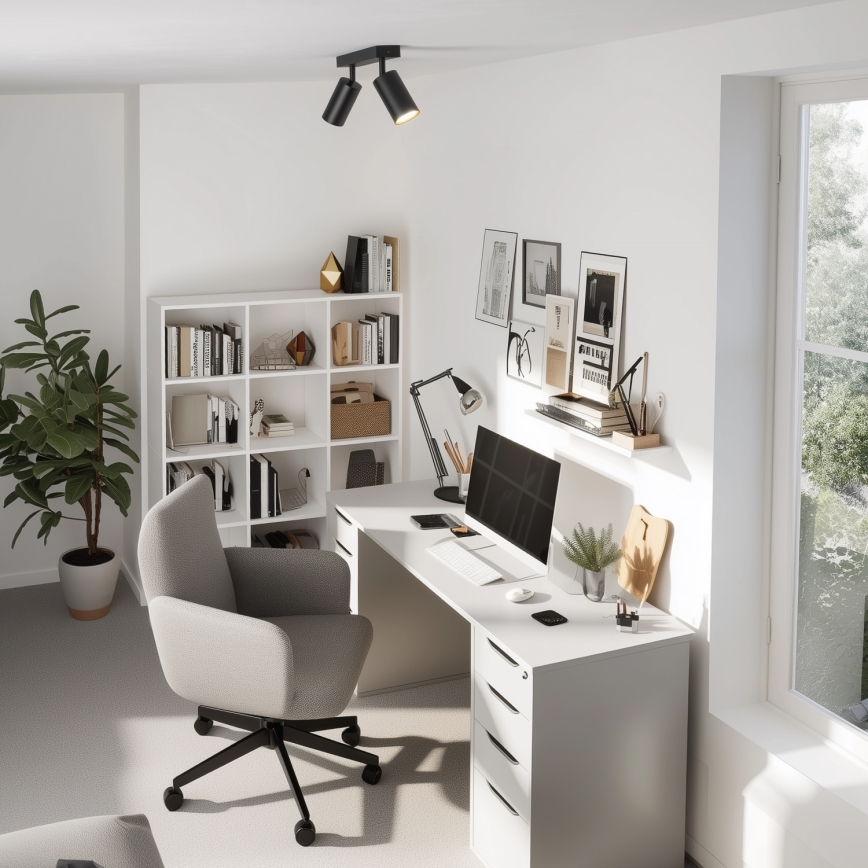 Brilagi - SELE LED RGBW dimbare spot 2xGU10/6W/230V 3000K zwart/goud + afstandsbediening