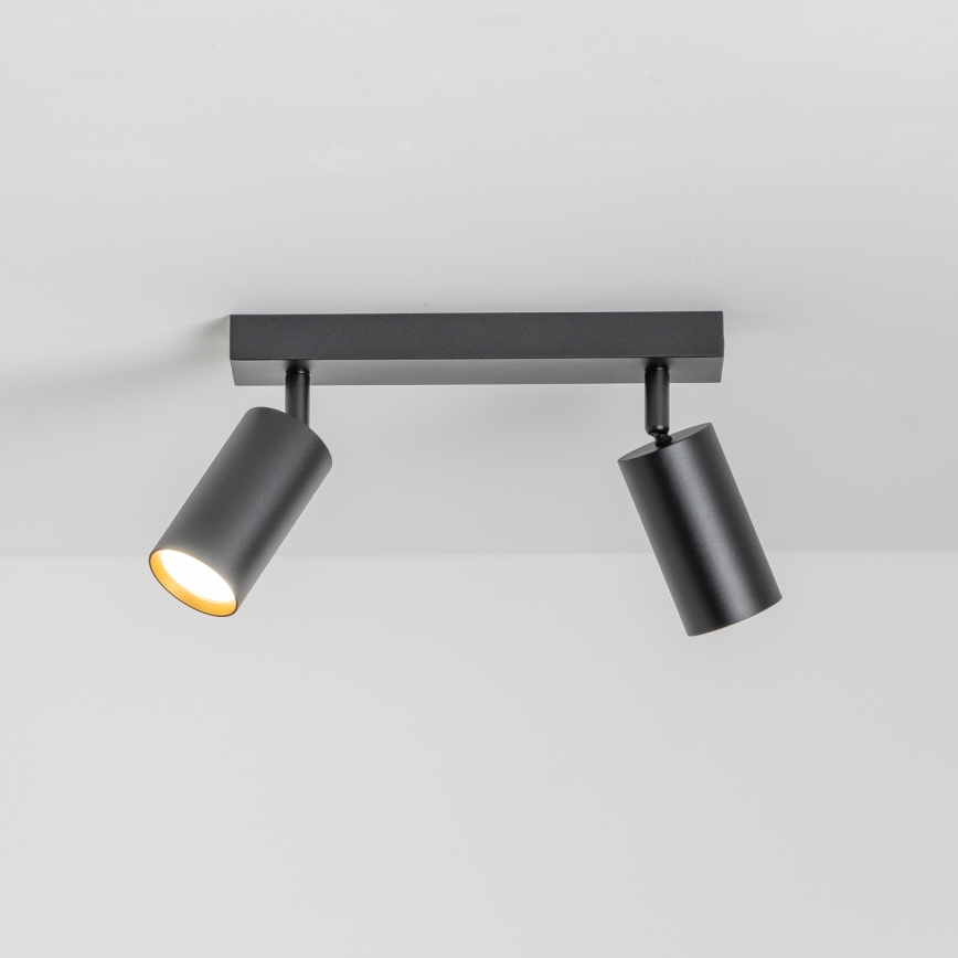 Brilagi - SELE LED RGBW dimbare spot 2xGU10/6W/230V 3000K zwart/goud + afstandsbediening