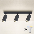Brilagi - LED RGBW dimbare spot SELE 3xGU10/4,8W/230V 3000K antraciet + afstandsbediening