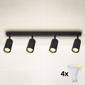 Brilagi - LED RGBW dimbare spot SELE 4xGU10/6W/230V 3000K zwart + afstandsbediening
