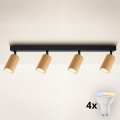 Brilagi - LED RGBW dimbare spot SELE MODERN 4xGU10/6W/230V 3000K goudkleurig + afstandsbediening