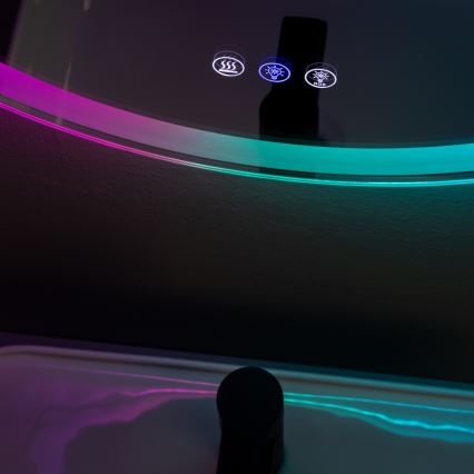 Brilagi - LED RGBW verwarmde badkamerspiegel AVA PRO LED/18W/230V Ø 60 cm IP44 CRI 90 dimbaar + CCT