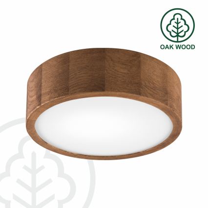 Brilagi - Plafonnier LED RGBW dimmable CARVALHO 1xE27/15W/230V 2700-6500K Wi-Fi chêne Ø 27,5 cm