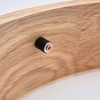 Brilagi - Plafonnier LED RGBW dimmable CARVALHO 3xE27/15W/230V 2700-6500K Wi-Fi chêne Ø 47,5 cm