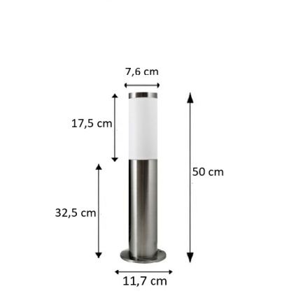 BRILAGI - Lampe d'extérieur LED RGBW dimmable ELIA 1xE27/6,5W/230V 2700-6500K IP44 Wi-Fi 50 cm chrome mat