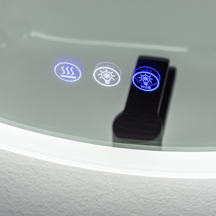 Brilagi - Miroir chauffant LED RGBW pour salle de bains CLARA PRO LED/18,5W/230V Ø 60 cm IP44 CRI 90 dimmable + CCT