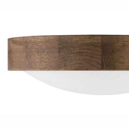 Brilagi - LED RGBW plafonnier dimmable CARVALHO SLIM 1xE27/9W/230V 2700-6500K Wi-Fi chêne Ø 27 cm