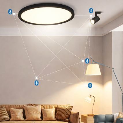 Brilagi - Plafonnier LED RGBW dimmable VIBE LED/36W/230V 3000-6500K Ø 40 cm noir + télécommande