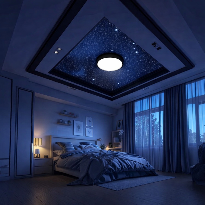 Brilagi - Plafonnier LED RGBW dimmable VIBE LED/36W/230V 3000-6500K Ø 40 cm noir + télécommande