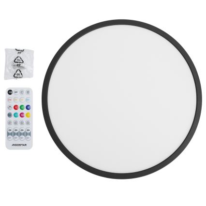 Brilagi - Plafonnier LED RGBW dimmable VIBE LED/36W/230V 3000-6500K Ø 40 cm noir + télécommande