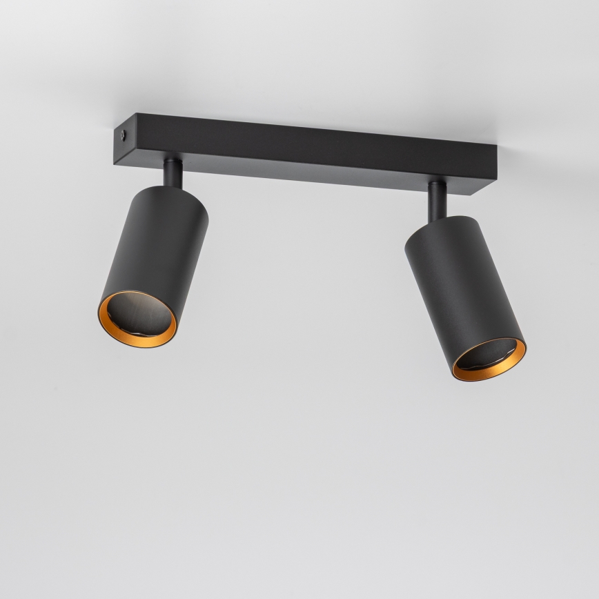 Brilagi - Spot LED RGBW dimmable SELE 2xGU10/4,8W/230V 3000K noir/doré + télécommande