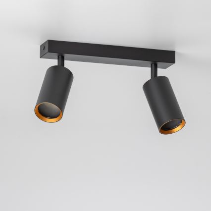 Brilagi - Spot LED RGBW dimmable SELE 2xGU10/6W/230V 3000K noir/doré + télécommande