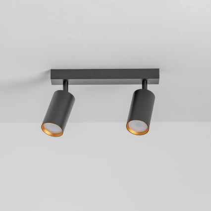 Brilagi - Spot LED RGBW dimmable SELE 2xGU10/6W/230V 3000K noir/doré + télécommande