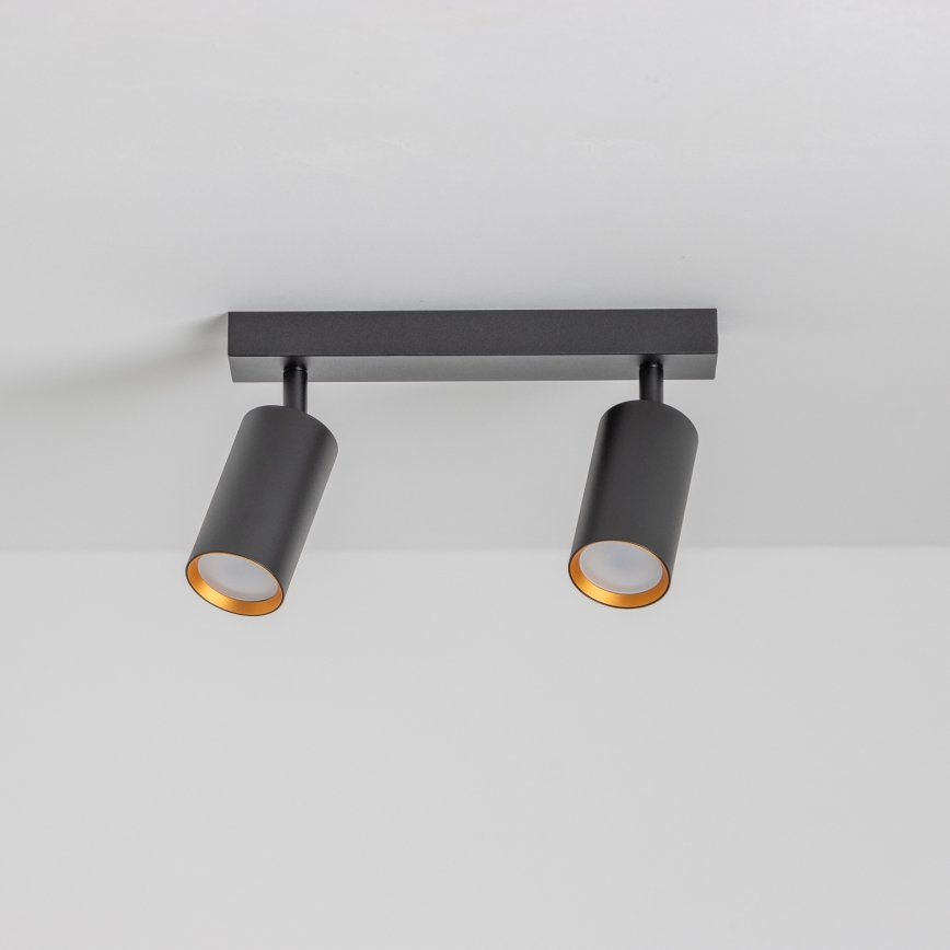 Brilagi - Spot LED RGBW dimmable SELE 2xGU10/6W/230V 3000K noir/doré + télécommande