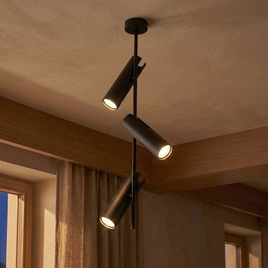 Brilagi - Lustre LED RGBW dimmable sur tige BRANCH 3xGU10/6,5W/230V 2700-6500K noir