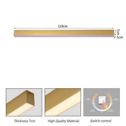 Brilagi - SLEEKLINE LED plafondlamp voor de badkamer LED/40W/230V 3000/4500/6000K goudkleurig IP44