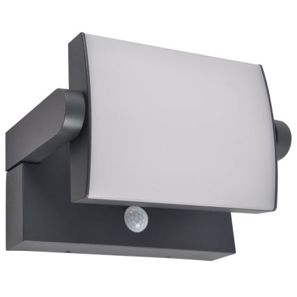 Brilagi - LED Solar wandlamp met sensor ANKLE LED/10W/3,7V 3000 mAh 3000K IP65 antraciet