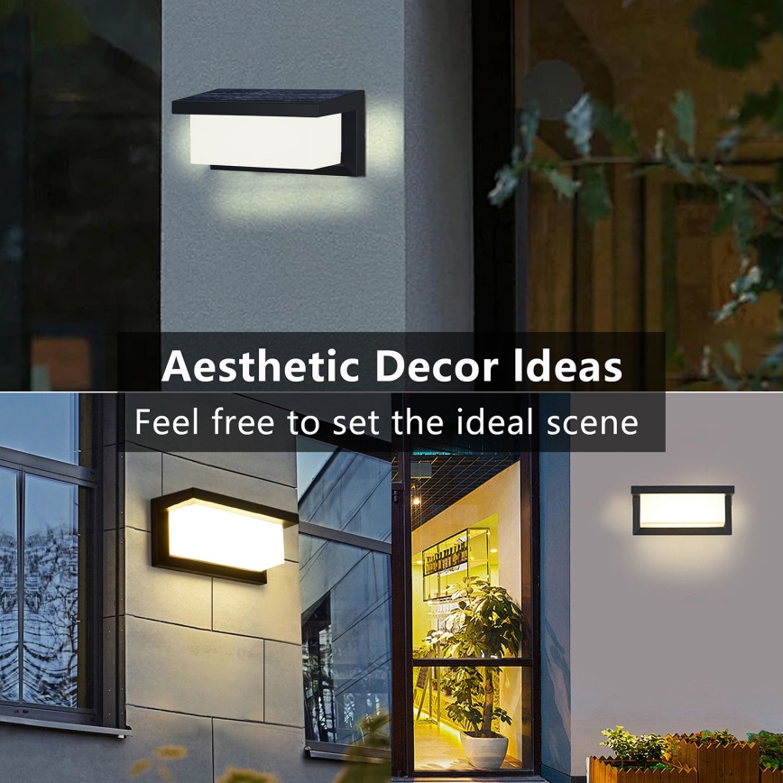 Brilagi - LED Solar wandlamp met sensor BRICKY LED/5W/6V 4000 mAh IP65