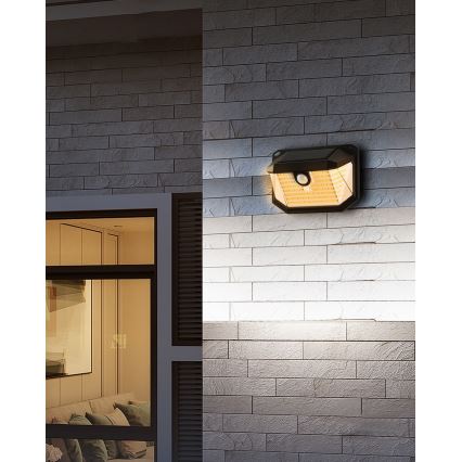 Brilagi - LED Solar wandlamp met sensor WALLIE LED/4W/5,5V 1200 mAh 3000K IP65