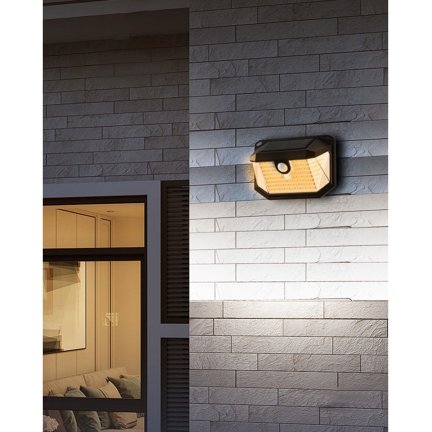 Brilagi - LED Solar wandlamp met sensor WALLIE LED/4W/5,5V 1200 mAh 3000K IP65