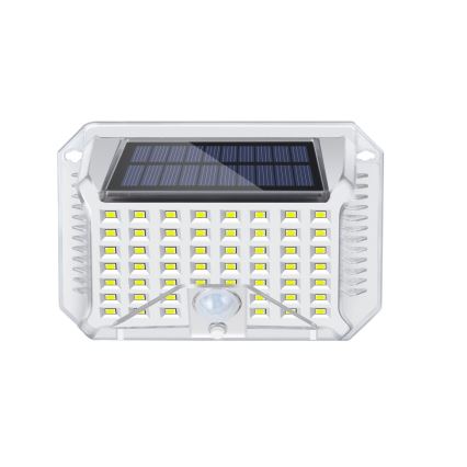 Brilagi - LED Solar wandlamp met sensor WALLIE LED/4W/5,5V 1200 mAh 6500K IP64 zilver