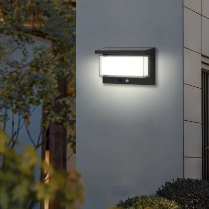 Brilagi - LED Solar wandlamp met sensor ZON LUME LED/10W/3,7V 4000 mAh IP44