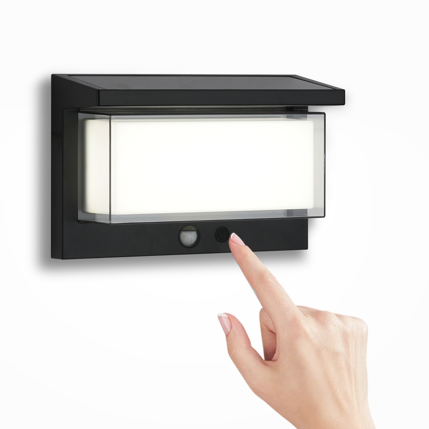 Brilagi - LED Solar wandlamp met sensor ZON LUME LED/10W/3,7V 4000 mAh IP44