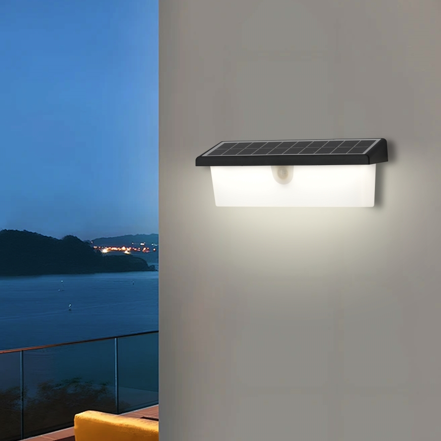 Brilagi - LED Solar wandlamp met sensor ZON RAY LED/6W/3,7V 2200 mAh IP44