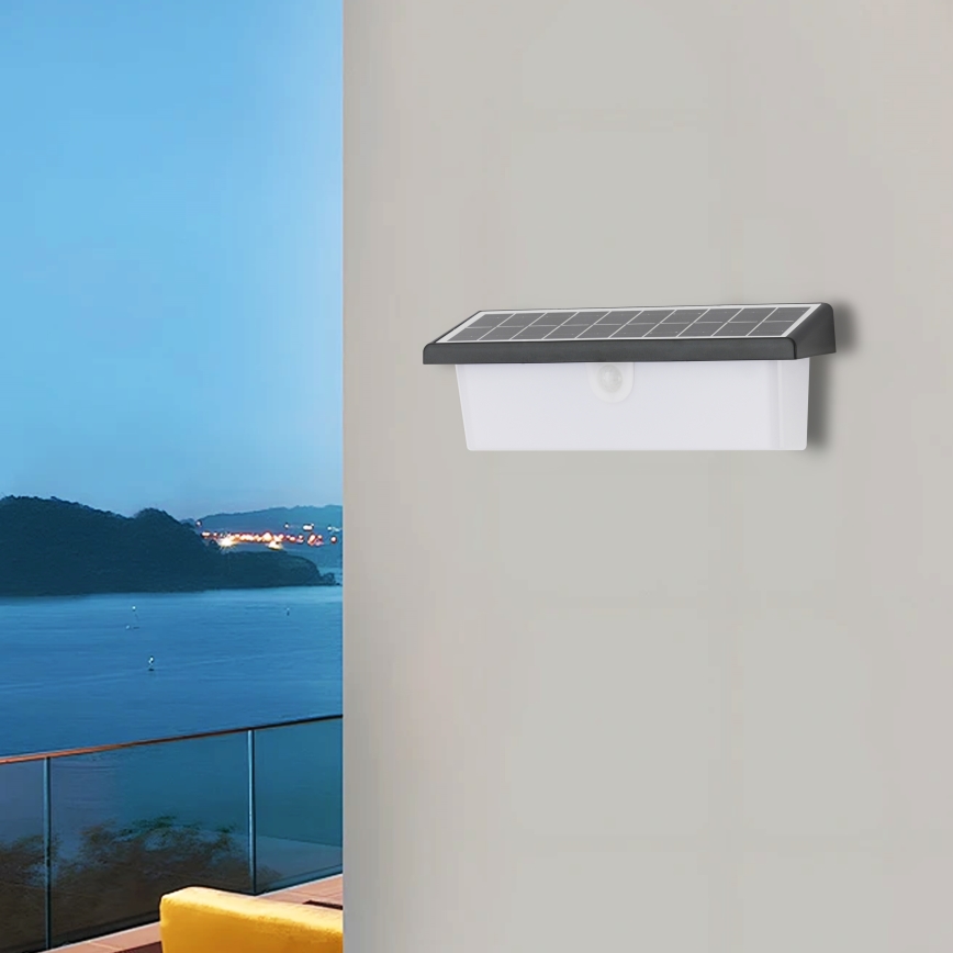 Brilagi - LED Solar wandlamp met sensor ZON RAY LED/6W/3,7V 2200 mAh IP44