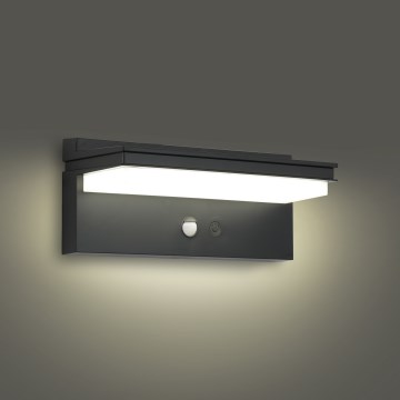 Brilagi - LED Solar wandlamp met sensor ZON SENSE LED/10W/3,7V 4000 mAh IP44