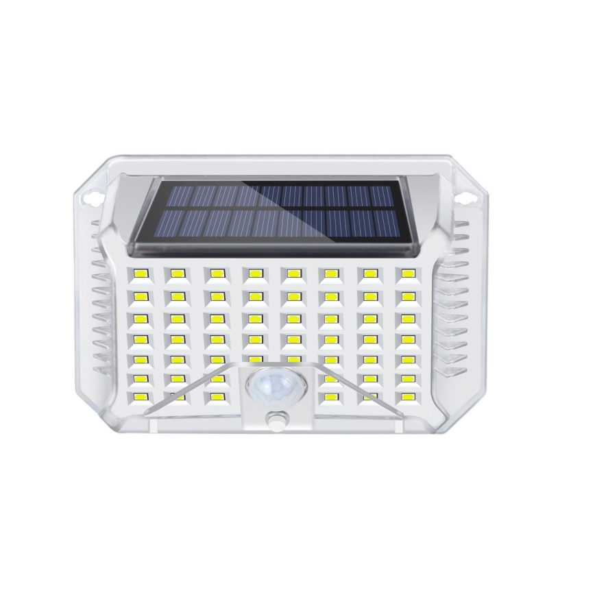 Brilagi - LED zonne-wandlamp met bewegings- en schemersensor WALLIE LED/4W/5,5V 1200 mAh 6500K IP64 zilver