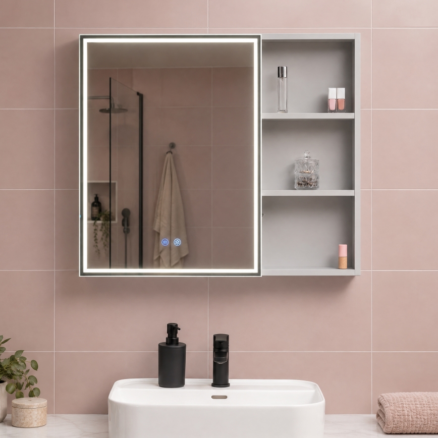 BRILAGI - LED-spiegelkast met achtergrondverlichting NOTO SINGLE 78x65 cm