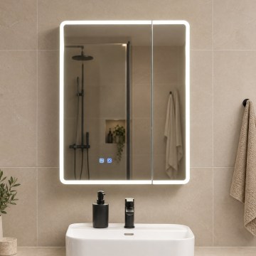 BRILAGI - LED-spiegelkast voor de badkamer met achtergrondverlichting BRONTE DOUBLE 60x75 cm