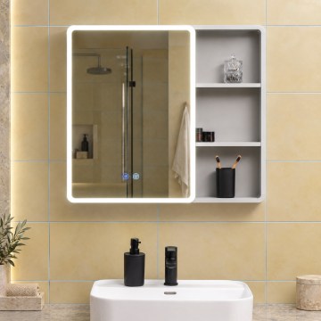 BRILAGI - LED-spiegelkast voor de badkamer met achtergrondverlichting NOTO SINGLE 77x65 cm
