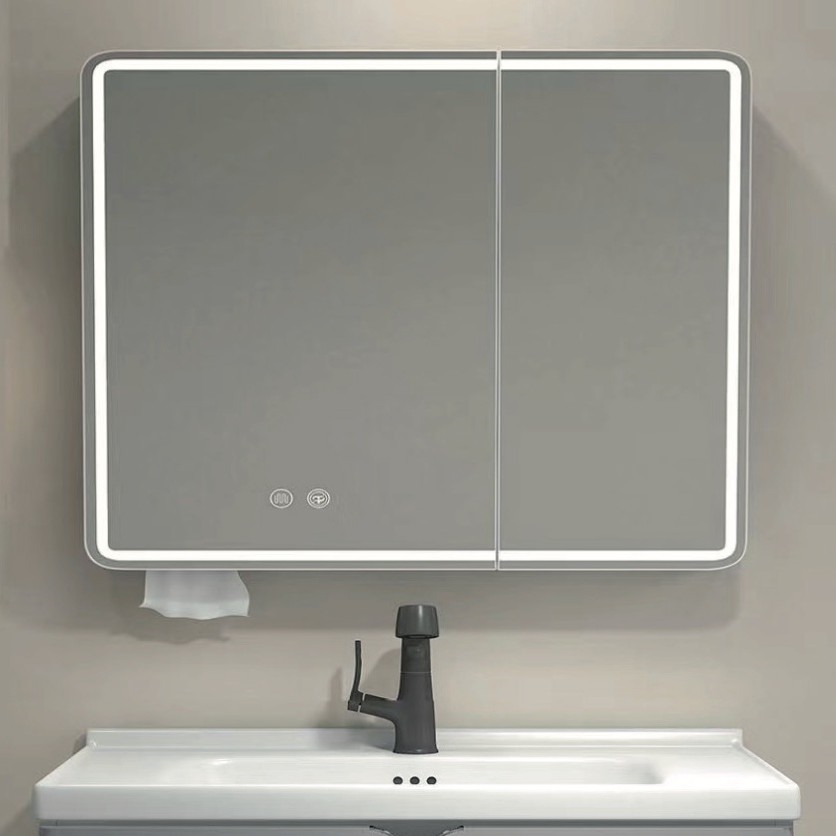 BRILAGI - LED-spiegelkast voor de badkamer met achterverlichting NOTO DOUBLE 78x70 cm