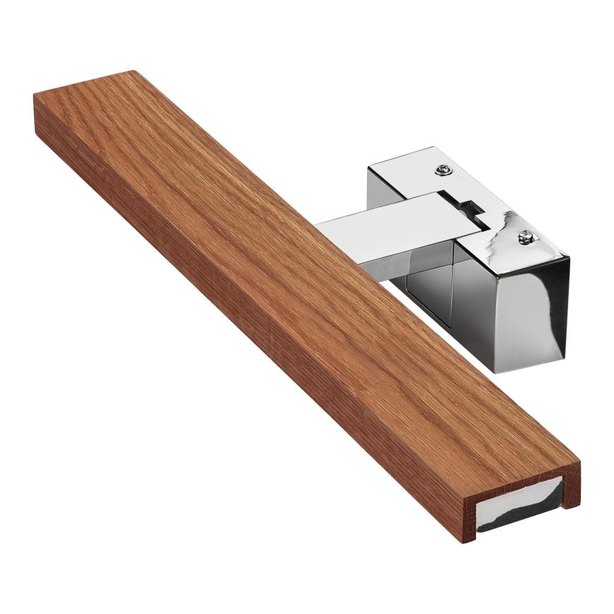 Brilagi - LED badkamerspiegelverlichting 3-in-1 WOODY MIRROR LED/8W/230V 40 cm IP44 glanzend chroom/eik-kers