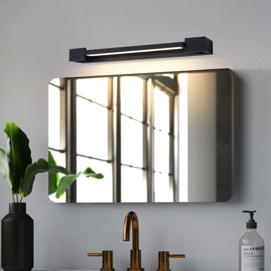 Brilagi - LED-spiegelverlichting voor de badkamer AQUA LINE LED/12W/230V 45 cm IP44 zwart CRI 90