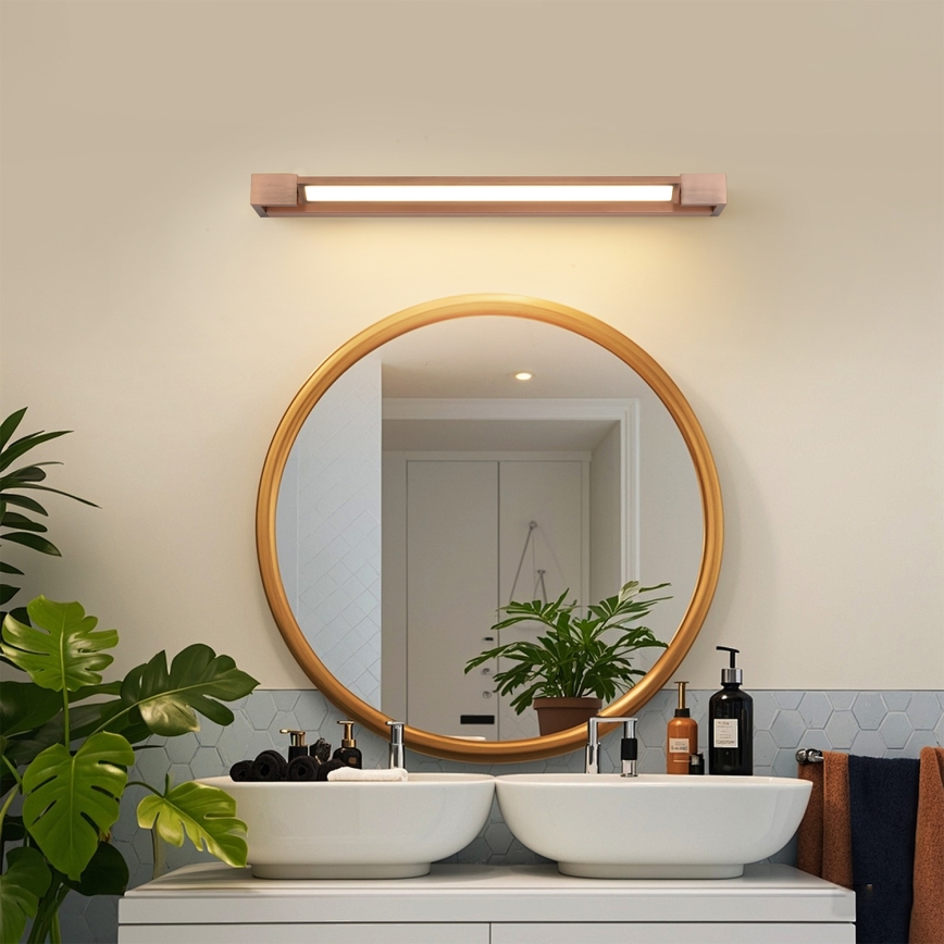 Brilagi - LED-spiegelverlichting voor de badkamer AQUA LINE LED/18W/230V 60 cm IP44 brons CRI 90