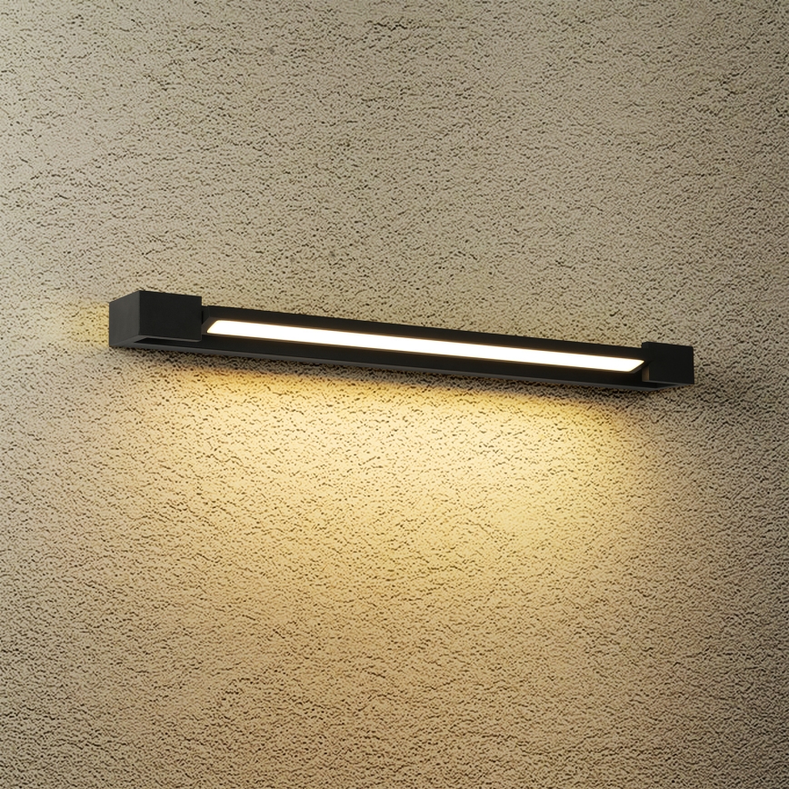 Brilagi - LED-spiegelverlichting voor de badkamer AQUA LINE LED/18W/230V 60 cm IP44 zwart CRI 90