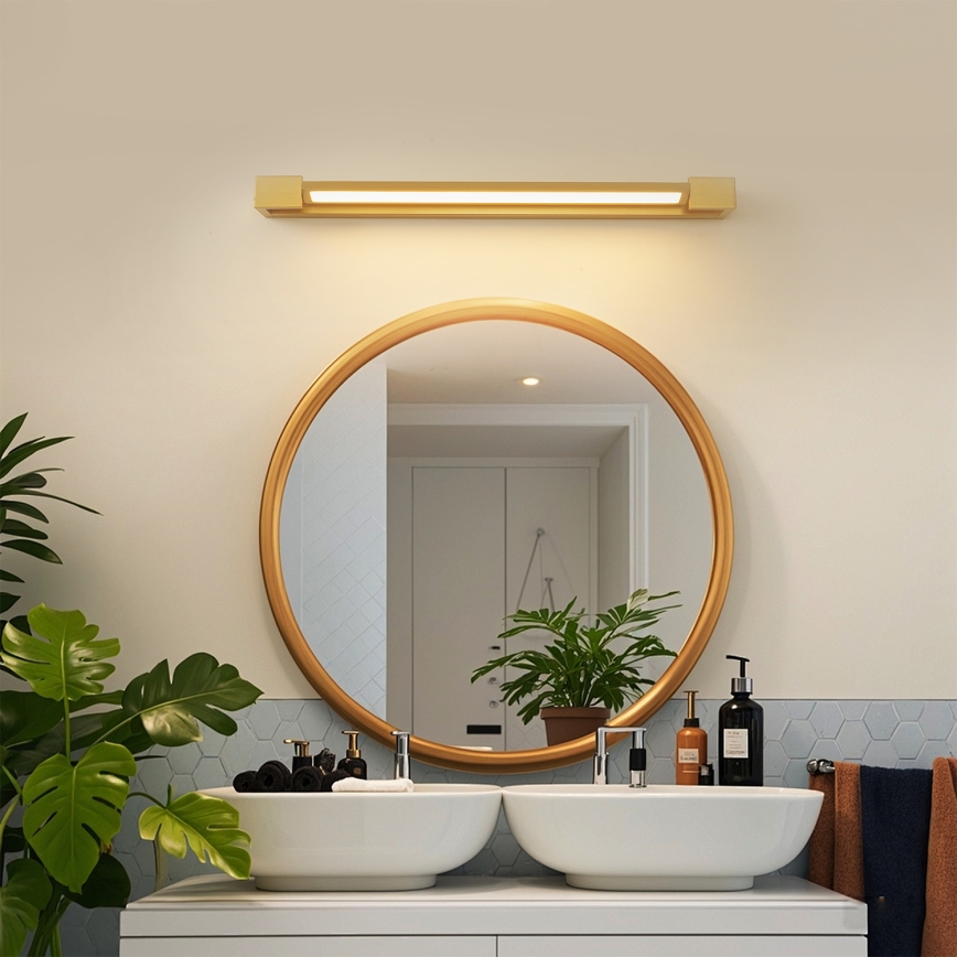 Brilagi - LED-spiegelverlichting voor badkamer AQUA LINE LED/18W/230V 60 cm IP44 goud CRI 90