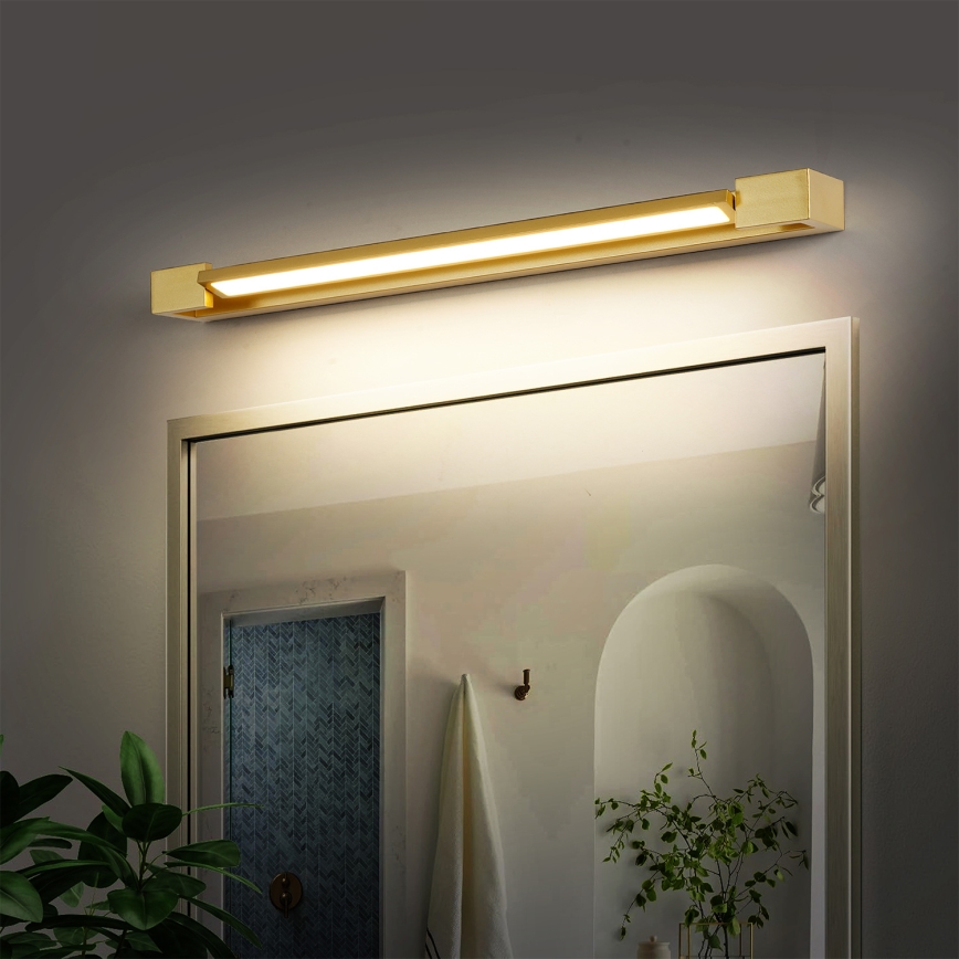 Brilagi - LED-spiegelverlichting voor badkamer AQUA LINE LED/18W/230V 60 cm IP44 goud CRI 90