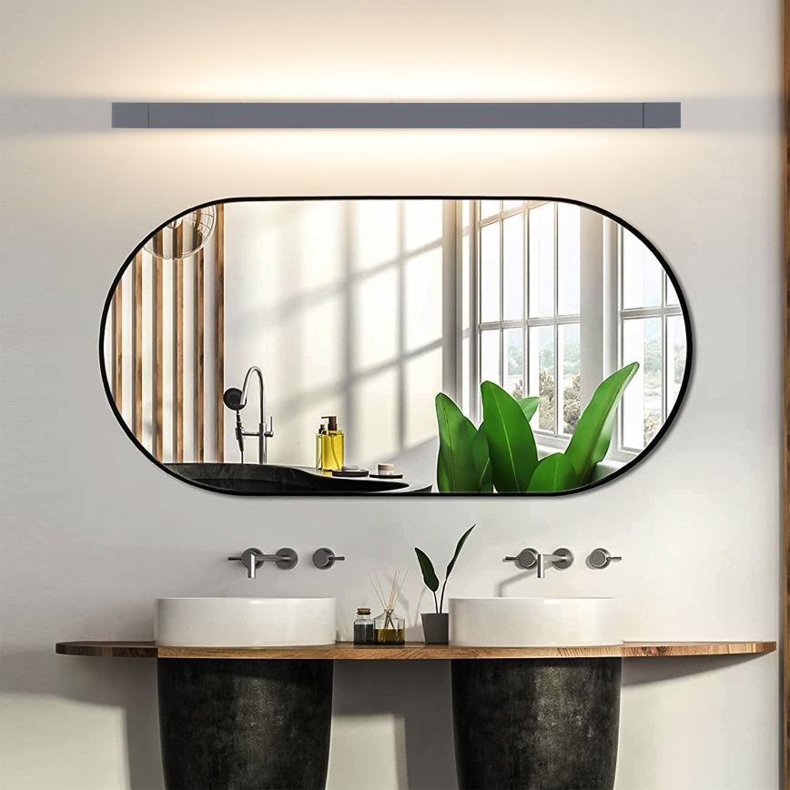 Brilagi - LED-spiegelverlichting AQUA LINE LED/24W/230V 90 cm IP44 antraciet CRI 90