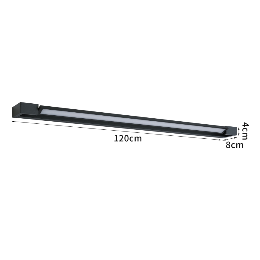 Brilagi - LED-spiegelverlichting AQUA LINE LED/36W/230V 120 cm IP44 zwart