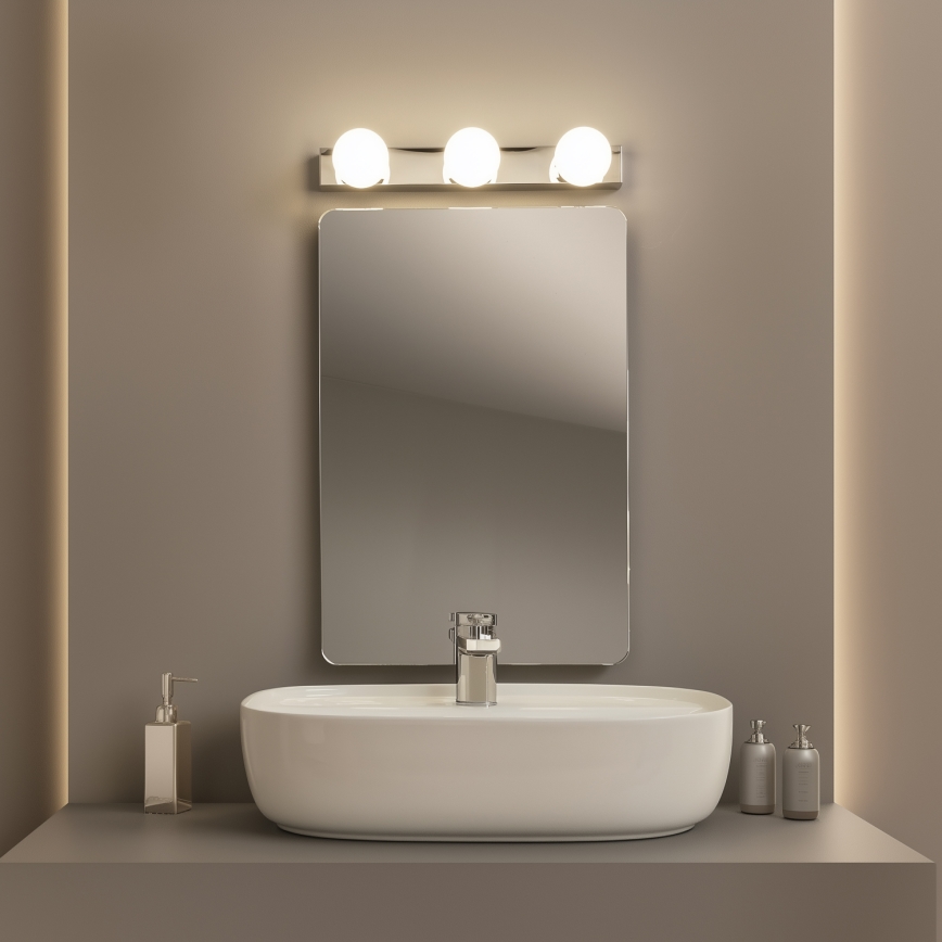 Brilagi - HOLLYWOOD LED-spiegelverlichting voor de badkamer 3xLED/3W/230V 39 cm IP44 glanzend chroom
