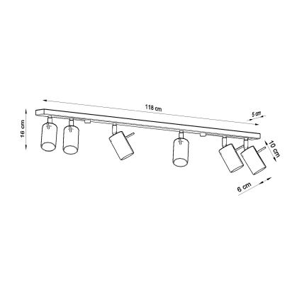 Brilagi -  LED spot ASMUS 6xGU10/7W/230V wit