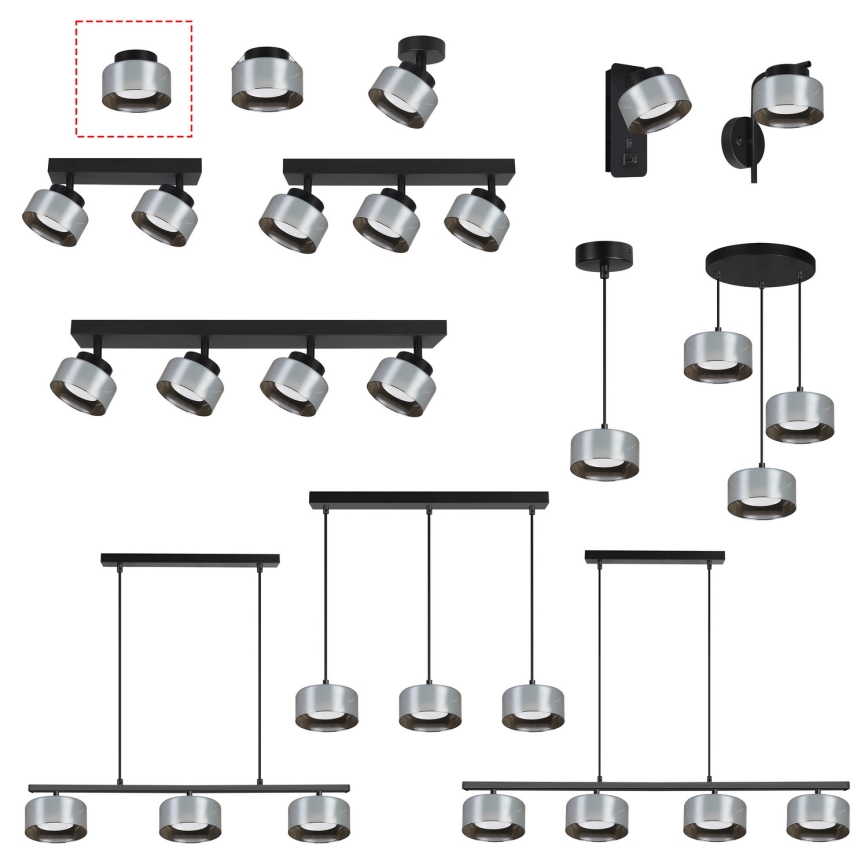 Brilagi - LED Spot AURA LUX 1xGX53/30W/230V Ø 13 cm noir/fumé