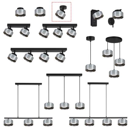 Brilagi - LED Spot AURA LUX 1xGX53/30W/230V Ø 13 cm noir/fumé