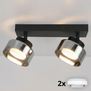 Brilagi - LED Spot AURA LUX 2xGX53/30W/230V noir/fumé