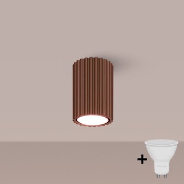 Brilagi - LED-spot CRESTO 1xGU10/10W/230V 10 cm bruin